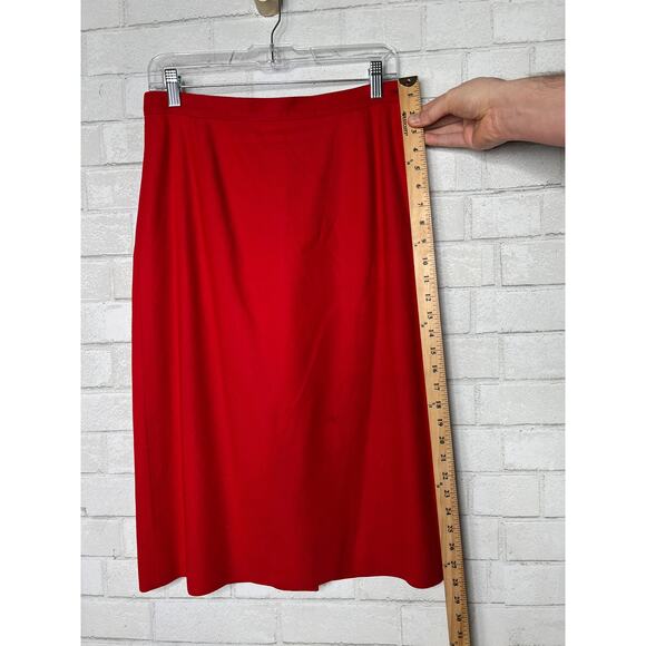 Pendleton 10 Matching 2-Piece 100% Wool Suit Set Blazer A-Line Skirt Jacket Red - Picture 12 of 14